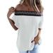 Colisha Cold Shoulder Tops for Women Summer Short Sleeve Tunic T Shirt Casual Loose Blouses