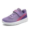 Dream Pairs Kids Sneakers Boys Girls Mesh Strap Sporty Youth Tennis Shoes Zoom-K Purple/Fuchsia Size 9