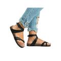Audeban Womens Buckle Open Toe Flats Summer Sandals Flip Flops Casual Shoes