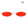 Famure Sunglasses Small oval frame sunglasses Vintage modern small frame trend sunglasses for men and women