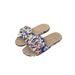 UKAP Summer Floral Print Flax Slippers