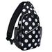 Mosiso Polyester Sling Chest Backpack for Men Women Shoulder Bags Crossbody Outdoor Sport Bag, Black Base White Dot