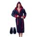 Mens Plush Robe with Slipper Set - BOSS - Men Bathrobe Collection - Lifetime Durable, Curated Hotel Spa Robe with Hood & Pockets - Anti-Slip Belt - Breathable Yet Warm - Wonâ€™t Pill, Tear or Darken
