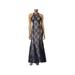 Nightway Womens Mesh Lace Evening Dress