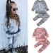 3PCS Newborn Baby Girls Floral Short Tops+Pants+Headband Outfits Set Clothes