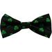 Jacob Alexander Men's St. Patrick's Day Shamrocks Adjustable Banded Pre-Tied Bow Tie - Black