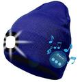 Winnereco LED Beanie Hat,Men Women Wireless Bluetooth Beanie Knitted Hat (Royal Blue)