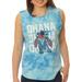 Juniors' Licking Nose 'Ohana' Muscle Graphic Tank Top With Tie Dye Coloring