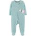 Carters Infant Girls Plush Blue Dot Puppy Dog Princess Sleeper Footie Pajamas 3m