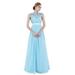 iEFiEL Women Ladies Embroidered Chiffon Bridesmaid Dress Long Evening Prom Gown Dress