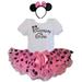 Birthday Girl Tshirt Polka Dot Tutu and Headband 3 Pcs Outfit, Age 2 Pink Black Medium 2T