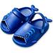 Toddler Clogs Slippers, Shark Sandals Girls Boys Cute Cartoon Slides Slip-on Garden Shoes for Beach Pool Shower Slippers(Blue,150mm)