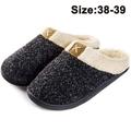 Cozy Memory Foam Slippers Fuzzy Wool-Like Plush Fleece Lined House Shoes W/Indoor, Outdoor Anti-Skid Rubber Sole