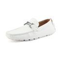 Bruno Marc Mens Comfort Casual Shoes Driving Penny Slip On Loafers Boat Shoes Hugh-01 White Size 14