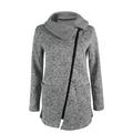 Daciye Women Autumn Winter Clothes Warm Fleece Jacket Slant Zipper Collared Coats