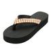 W-327 Women Platform Wedge Rhinestone Bling Slides Flip Flop Sandals