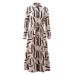 Niuer Women Lapel V-Neck Casual Dress Long Sleeve Button Down Maxi Sundress Summer Lightweight Maxi Dress