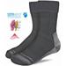 Coolmax and Merino Wool Hiking Socks for Men & Women - Trekking - Seamless Toe - Cushioned - Breathable & Soft - S