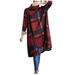 Women's Plus Size Dress Womens Winter Warm Paisley Long Sleeve Printed Maxi Dress Kaftan Dress