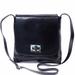 Italian Artisan 63-6546-black Womens Luxury Handmade Medium Flat Shoulder Handbag Genuine Cow Leather, Black