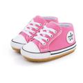 Baby Cute Fashion Canvas Crib Shoes Non-slip Toddler Shoes Soft Sole Sneakers Walking Shoes,Pink,L