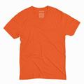 RADYAN Men's Plain Single Pack Ultra Cotton Soft Cool Short Sleeve Adult Flame Orange Solid T Shirt