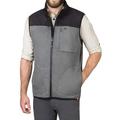 The American Outdoorsman Water Repellent Bonded Fleece Full Zip Vests For Men (XXL, Steel)