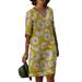 Womens Floral Mini Shift Dress Beach Summer Holiday Casual Tunic Shirt Dresses