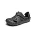 Daeful Men's Summer Beach Clogs Hollow Holes Sandals Ankle Band Solid Color Swimming Pool