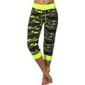 Women Camo Crop Jeggings High Waist Pants Plus Size Elastic Waist Stretchy Oversized Leisure Active Pants