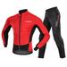 Lixada waterproof, windproof and warm polar fleece men's winter cycling jersey suit