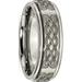 JbSP- Titanium Ridged Edge 8mm Laser Design Brushed & Polished Band