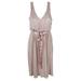 RACHEL Rachel Roy Womens Pink Metallic Sleeveless Pleated Ribbon Shift Dress 12