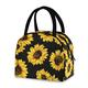 Lunch Bag Insulated Lunchbox Handbag Tote Bags Reusable Cooler Containers Organizer School Outdoor for Women Men Girls Boys Kids Handle Sunflower