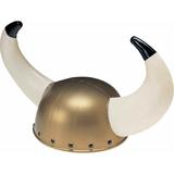 Plastic Viking Helmet w/ Horns Warrior Medieval Nordic Costume Accessory Hat