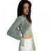 Women's V Neck Button Casual Sexy Navel Exposed Long-Sleeved Knitted Cardigan Tops