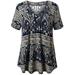 Colisha Women Casual Loose T Shirt V Neck Tunic Tops for Leggings Plus Size Summer Beach Floral Tee Oversized Work Blouse Shirt