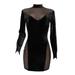 VEAREAR Dress Nylon Polyester Spandex Mesh Patchwork Bodycon Velvet Dress Black,Dress for women,Maxi,Boho,Midi