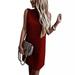 Sleeveless Dress for Women Casual Office Work Dress Summer Solid Color Short Mini Dress Sexy Backless Dresses