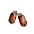 Daeful Mens Hollow Out Close Toe Summer Beach Leather Sandals Walking Casual Flat Shoes