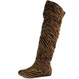 DailyShoes Women's Fashion-Hi Over The Knee Thigh High Boots, Tiger Sv, 8 B(M) US