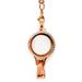 Stainless Steel Floating Locket Lanyard with Badge Holder Included Chain (Rose Gold Rhinestone Stainless Steel - Twist)