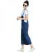 Promotion Clearance New Fashion Spring Dress Casual Denim Loose Strap Casual Long Denim Blue Overalls Jeans Dress Vestidos