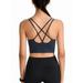 JBEELATE Women's High Support Padded Wirefree Fitness Workout Yoga Sports Bra Tank Top Underwear Shirt