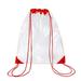 MARKSD New Transparent Drawstring Backpack School Tote Gym Bag Sport Pack