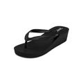Colisha High Heel Wedge Sandals for Women-Comfort Yoga Mat Footbed for Support Flip Flop Thong Platforms for Summer
