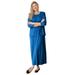 Woman Within Women's Plus Size Lettuce Trim Knit Jacket Dress