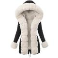 Mnycxen Women Winter Neck Hooded Down Warm Coat Down Jacket Windbreaker Coat