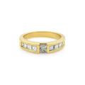 Tiffany & Co 18K Yellow Gold Princess Cut Diamond Stack Ring 0.77cttw SZ 6