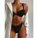 Women Swimsuit Bikini Push Up Hight Waist Halter Bikini Set 2 Piece Beachwear